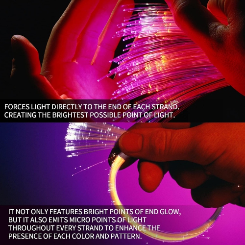 Fouet à fibre optique, fouet pixélisé Dance Flow Super Bright Light Up Rave Toy 40 Mode 360 d'AMKI