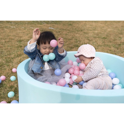MoonxHome Ball Pit Balls Crush Proof Plastic Balls for Children's Toy Balls Macaron Ocean Balls 2.15 inch Pack of 100 Wh