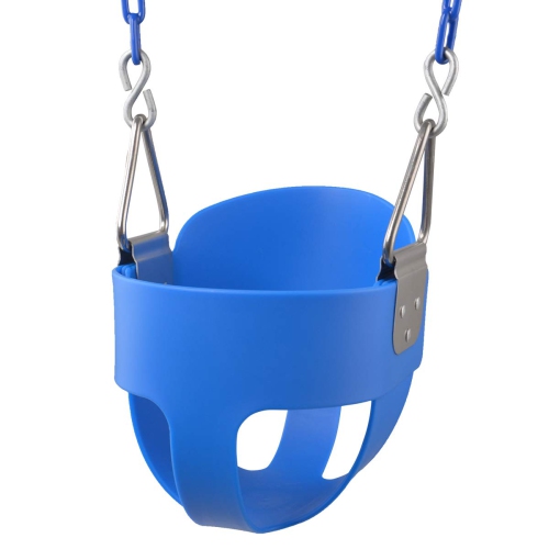 KINSPORY Toddler Swing & Balancoire Bebe, 59" Heavy-Duty Coated Iron Chains Baby Swing Outdoor, High Back Full Bucket In