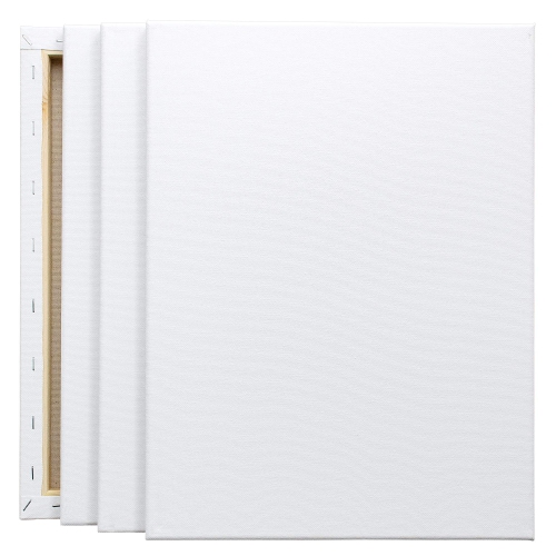 Toile vierge étirée de la FIXSMITH – 12 x 16 po, paquet de 8, apprêt, 100 % coton, profil 5/8 de Super Val