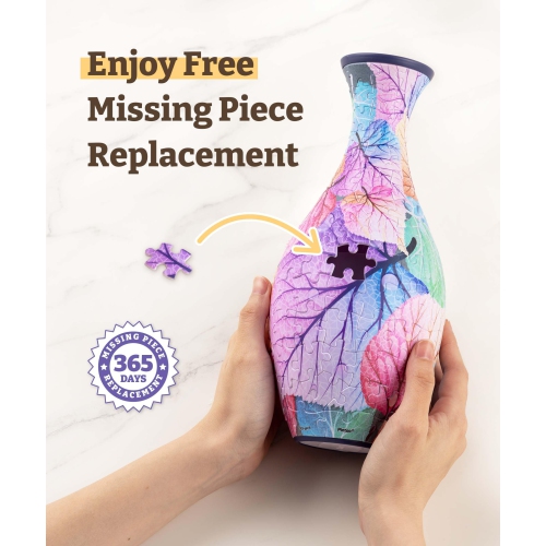 Pintoo 3D – Vase casse-tête unique en forme de fleur fabriqué par 160 morceaux de casse-tête en plastique courbé Pièces de maison Chauffant cadeau