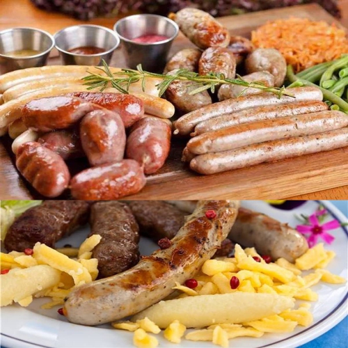 Meao Sausage Filler Stuffer Home Made Machine - Stainless Steel Vertical Sausage Maker with Suction Base and Manual Cran