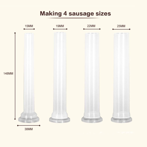 Meao Sausage Filler Stuffer Home Made Machine - Stainless Steel Vertical Sausage Maker with Suction Base and Manual Cran