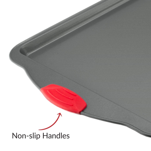 Plaque de cuisson antiadhésive de Boxiki Kitchen | Plaque de cuisson en acier inoxydable à rebord 100 % non toxique, sans produits chimiques ni