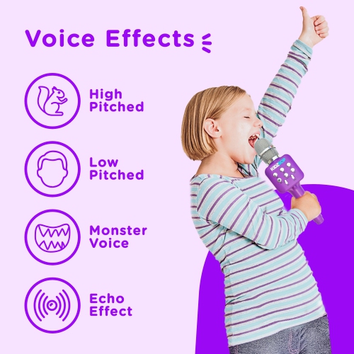 Move2Play, Kidz Bop Karaoke Microphone | The Hit Music Brand for Kids | Toy for Girls & Boys Ages 2, 3, 4, 5, 6, 7, 8+ Y