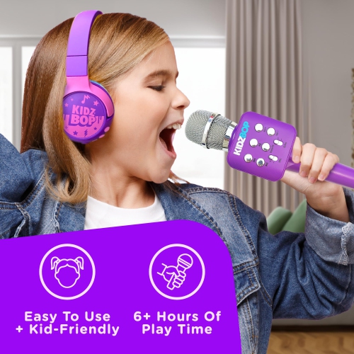 Move2Play, Kidz Bop Karaoke Microphone | The Hit Music Brand for Kids | Toy for Girls & Boys Ages 2, 3, 4, 5, 6, 7, 8+ Y
