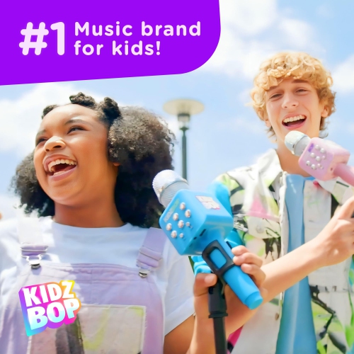 Move2Play, Kidz Bop Karaoke Microphone | The Hit Music Brand for Kids | Toy for Girls & Boys Ages 2, 3, 4, 5, 6, 7, 8+ Y