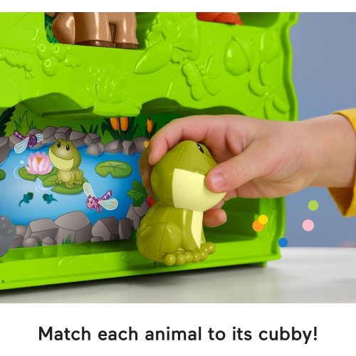 Fisher-Price Little People Toddler Toy Forest Friends Carry Case Playset with Animal Figures for Pretend Play Kids Ages