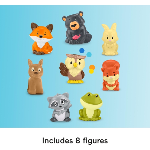 Fisher-Price Little People Toddler Toy Forest Friends Carry Case Playset with Animal Figures for Pretend Play Kids Ages