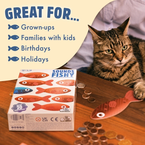 Sounds Fishy: The Fast-Thinking, Bluffing Family Board Game for Kids 10+ and Adults