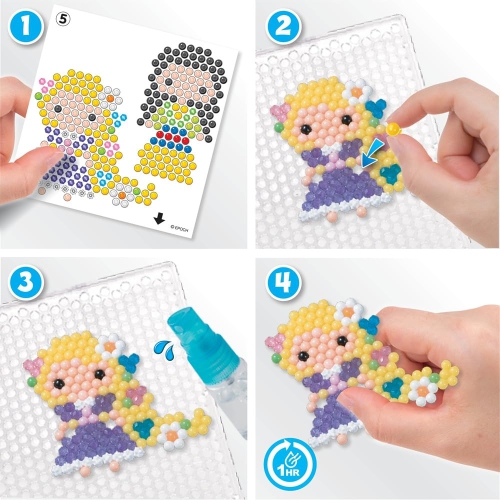 Aquabeads Disney Princess Creation Cube, Complete Arts & Crafts Bead Kit for Children - Over 2,500 Beads & Display Stand