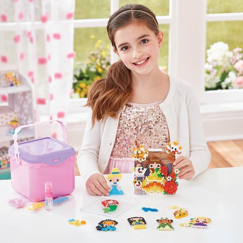 Aquabeads Disney Princess Creation Cube, Complete Arts & Crafts Bead Kit for Children - Over 2,500 Beads & Display Stand