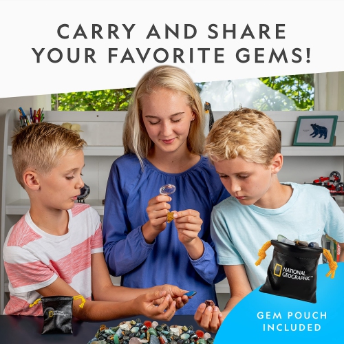 NATIONAL GEOGRAPHIC Rock Tumbler Refill Kit - 2.26 kg Mix of Rocks for Tumbling and Rough Gemstones - Rock Tumbler Suppl