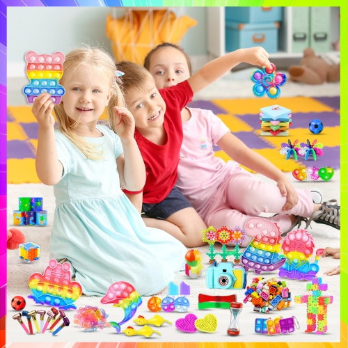 1000+ Party Favors for Kids 6-8 8-12 Fidget Toys Pack Carnival Prize Box School Classroom Rewards Loot Bag Fillers Goodi