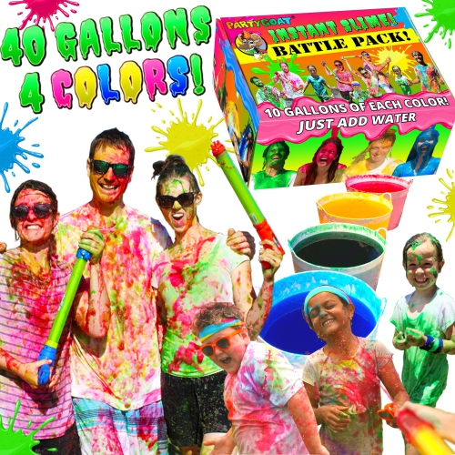 Bulk Instant Slime Powder! Mix with Water to Make 160L for a Slime Bucket Challenge, Colour War, Colour Run, Blaster Gun