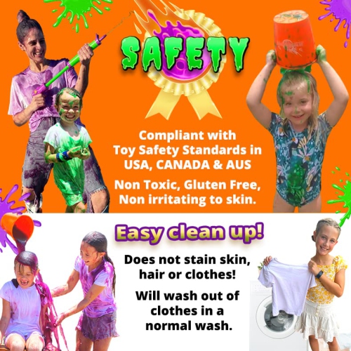 Bulk Instant Slime Powder! Mix with Water to Make 160L for a Slime Bucket Challenge, Colour War, Colour Run, Blaster Gun