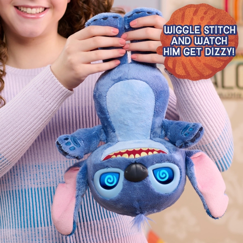 Disney Stitch Many Moods 14-inch Interactive Plush, 50+ Sounds & Phrases, LCD Eyes, Inspired by Disney's New Live-Action