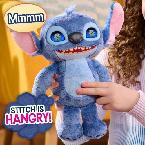 Disney Stitch Many Moods 14-inch Interactive Plush, 50+ Sounds & Phrases, LCD Eyes, Inspired by Disney's New Live-Action