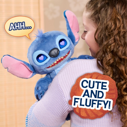 Disney Stitch Many Moods 14-inch Interactive Plush, 50+ Sounds & Phrases, LCD Eyes, Inspired by Disney's New Live-Action