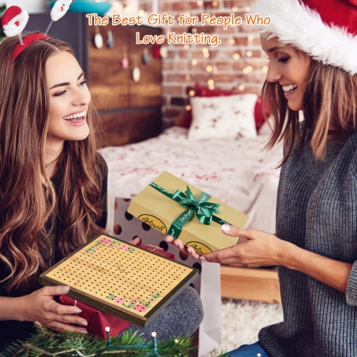 Crochet Blocking Board -Crochet Gift for Granny Square Lovers-Bamboo Blocking Board for Knitting Crochet, Full Kit with