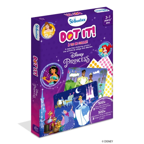 Skillmatics Dot It Sticker Art Activity - Disney Princess, Mess-Free Fun for Kids, 500+ Stickers, Scapbooking Craft Kits