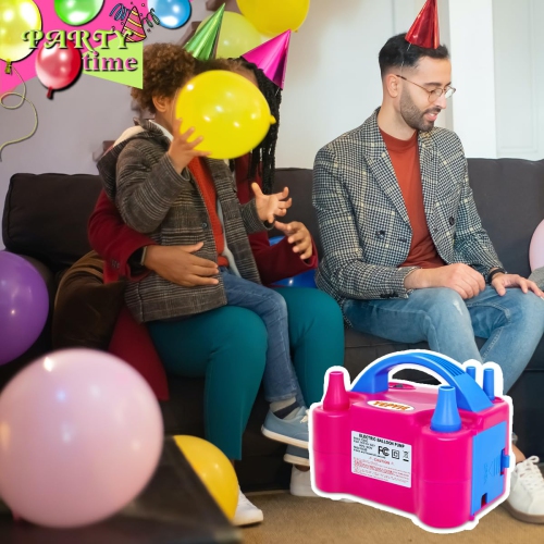 Pompe à ballon électrique YEPVIE, souffleuse à ballon portative à 2 modes avec 14 ensembles d'arche de ballons, pompe à air pour ballon, B