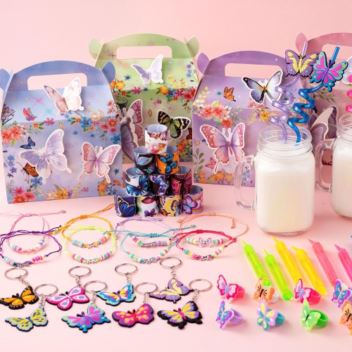 Papillon en cadeau Les fées d'anniversaire Fournitures de fête pour filles Jouets enfant Cadeau Cadeau Bourdon Sac à surprises Papillons Décoration