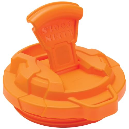 Klein Tools 55580 Stainless Steel Tumbler with Flip-top Lid, Insulated 20 oz. Tradesman's Double Wall Vacuum Mug, Slip-R