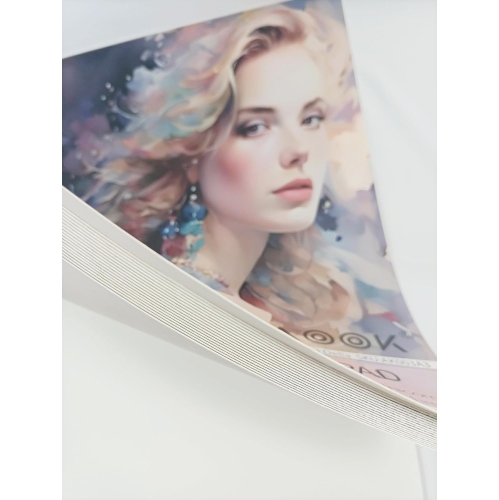 Bloc de 2 feuilles à l'aquarelle AOOK, 11 x 16,53 po, 20 feuilles de papier mélangé, à reliure latérale, texture fine, en goujard