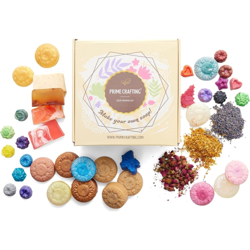 Trousse de fabrication de savon - Kit de fabrication Savon - Fournitures de fabrication de savon avec beurre de karité 1 lb, base de savon