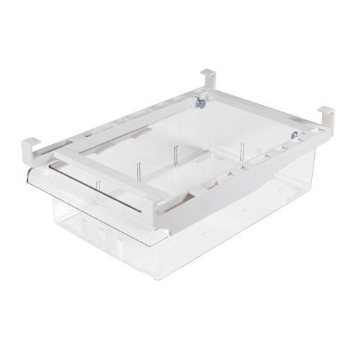 YekouMax Fridge Drawer Organizer, Refrigerator Organizer Bins, Pull Out with Handle, Fridge Shelf Holder Storage Box, Cl