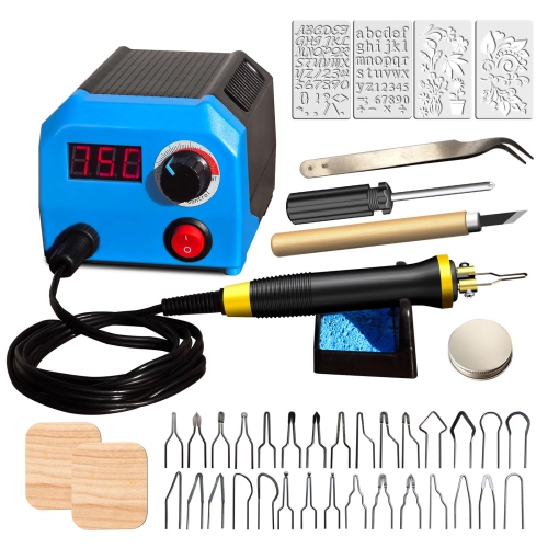 FIRElood LH55-1 wood burning kit,wood burning tool,digitally adjustable temperature wood burner kit,professional wood bu