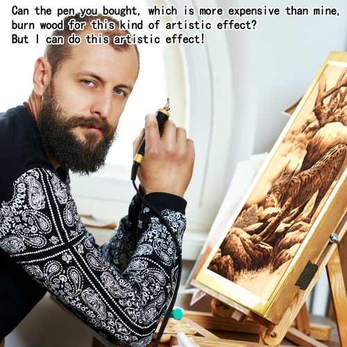 FIRElood LH55-1 wood burning kit,wood burning tool,digitally adjustable temperature wood burner kit,professional wood bu