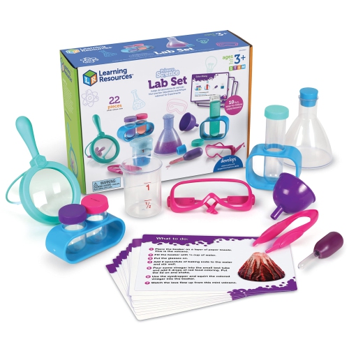 Learning Resources Primary Science Lab Set Pink,22 Pieces, Ages 3+, Science Kits for Kids, Experiments for Kids, stem To