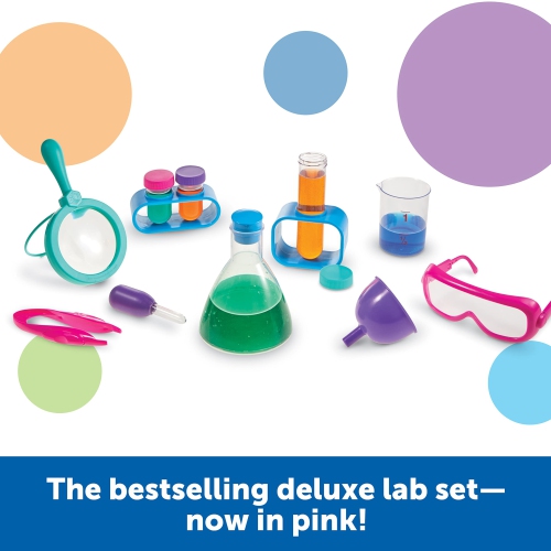 Learning Resources Primary Science Lab Set Pink,22 Pieces, Ages 3+, Science Kits for Kids, Experiments for Kids, stem To