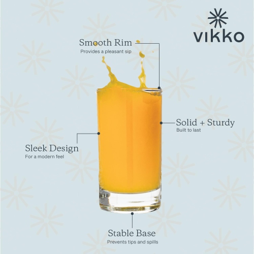 Mini verres à jus de Vikko, PETITS verres en verre de 4,75 oz, verre à jus épais et durable, tasses à jus de base lourde, boisson pour enfants