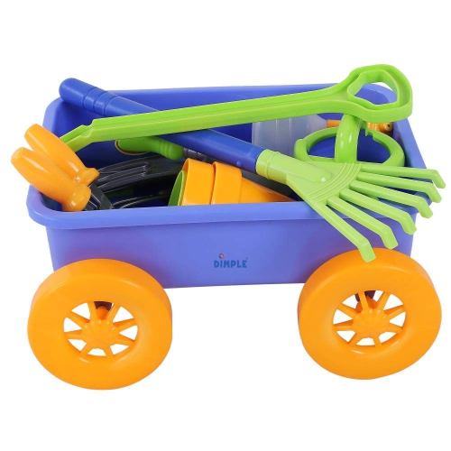 Dimple Kids Gardening Set Tools Wagon Toy 15 Pcs Kids Gardening Tools & Toddler Gardening Set-Sturdy & Durable Kids Wago