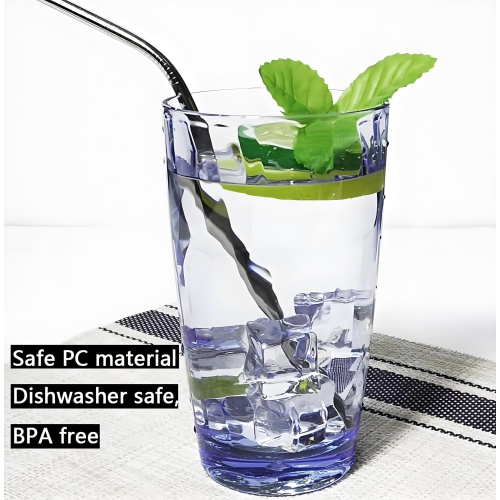 Verres incassables Tritan de 15 oz Verres en acrylique lavables au lave-vaisselle Verres en acrylique Verres en plastique rigide Sans BPA Gobelets