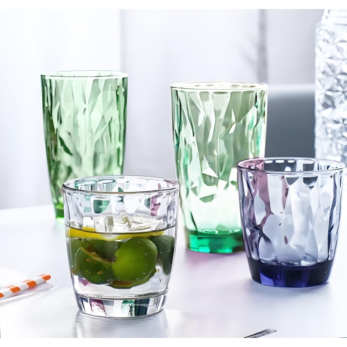 Verres incassables Tritan de 15 oz Verres en acrylique lavables au lave-vaisselle Verres en acrylique Verres en plastique rigide Sans BPA Gobelets