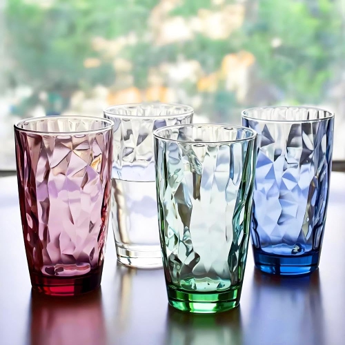 Verres incassables Tritan de 15 oz Verres en acrylique lavables au lave-vaisselle Verres en acrylique Verres en plastique rigide Sans BPA Gobelets