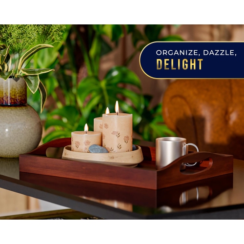 Plateaux de service en bambou avec poignée