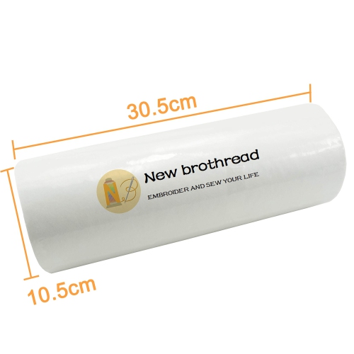 New brothread Fusible Iron on Cut Away Machine Embroidery Stabilizer Backing 12" x 25 Yd roll - Medium Weight 2.5 oz - 3