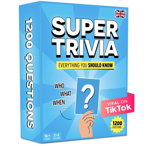 THE WORLD GAME  Super Trivia Games for Adults With 1200 Questions - Fun Board Game With Trivia Cards - Trivia Game for Family With Teens