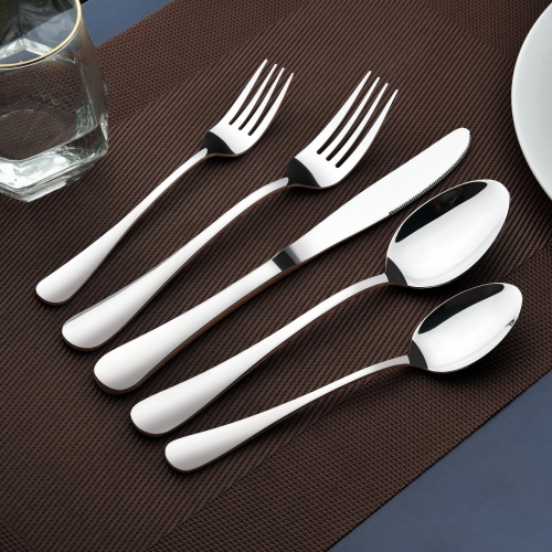 Silverware Set for 8, 40 Piece Heavy Duty Stainless Steel Flatware Utensils Cutlery Set Including Steak Knife Fork and S