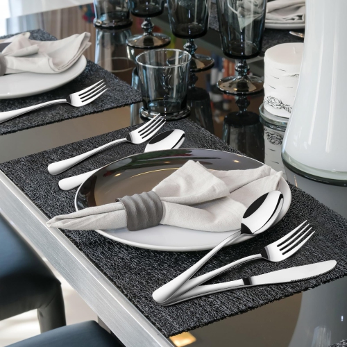 Silverware Set for 8, 40 Piece Heavy Duty Stainless Steel Flatware Utensils Cutlery Set Including Steak Knife Fork and S