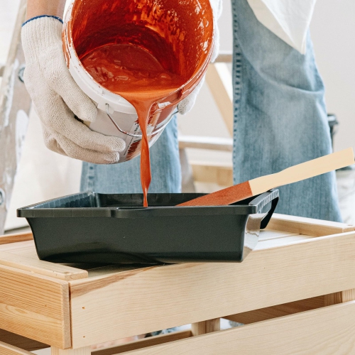 Bâtons de mélange de peinture SHEUTSAN 200 PCS 14 po, bâtons de mélange de peinture en bois, bâtons de satules de peinture en bois pour les