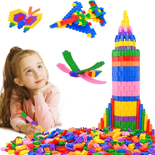 Kids 600pcs Set Building Blocks Construction Toy - Learning Playset STEM Toy Set Educational Kit Child Branin Developmen