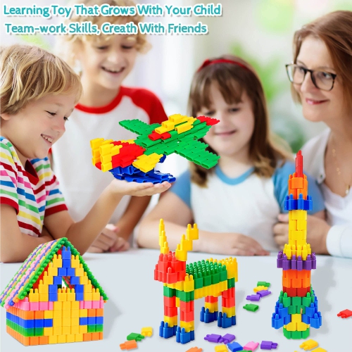 Kids 600pcs Set Building Blocks Construction Toy - Learning Playset STEM Toy Set Educational Kit Child Branin Developmen