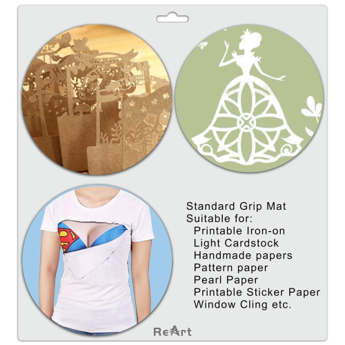 ReArt Cutting Mat Variety 6 Packs for Silhouette Cameo 4/3/2/1 - Strong, Standard, Light Grip, 12in x 12in x 3 Packs, 12