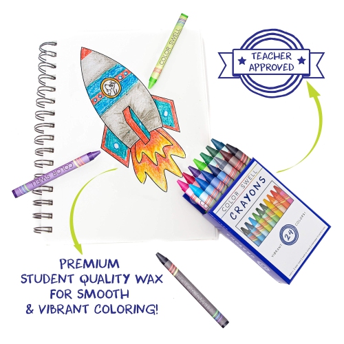 Crayons de cire en vrac, 36 paquets de 24 couleurs vives, qualité enseignante, durable, pour classe pour enfants, élèves, cadeaux b